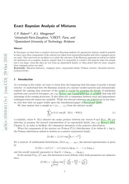 Exact Bayesian Analysis of Mixtures