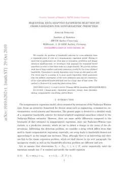 Sequential Data-Adaptive Bandwidth Selection by Cross-Validation for
  Nonparametric Prediction