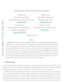 Lesion Border Detection in Dermoscopy Images