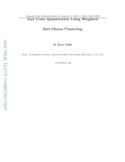 Fast Color Quantization Using Weighted Sort-Means Clustering