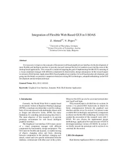 Integration of Flexible Web Based GUI in I-SOAS