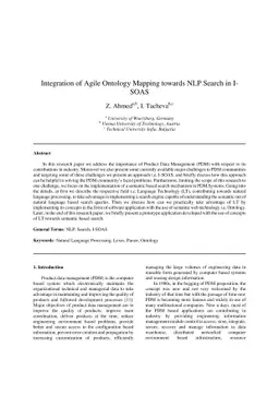 Integration of Agile Ontology Mapping towards NLP Search in I-SOAS