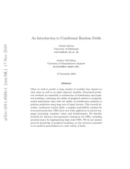 An Introduction to Conditional Random Fields
