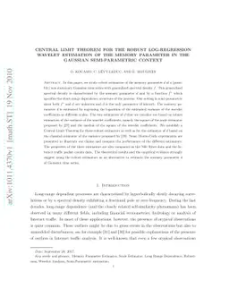 Central limit theorem for the robust log-regression wavelet estimation
  of the memory parameter in the Gaussian semi-parametric context