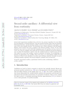 Second order ancillary: A differential view from continuity