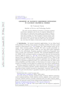 Geometry of maximum likelihood estimation in Gaussian graphical models