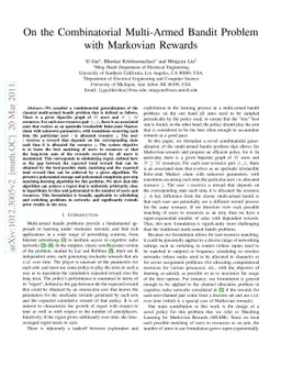 On the Combinatorial Multi-Armed Bandit Problem with Markovian Rewards