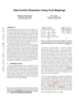 Data Conflict Resolution Using Trust Mappings