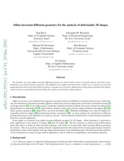 Affine-invariant diffusion geometry for the analysis of deformable 3D
  shapes