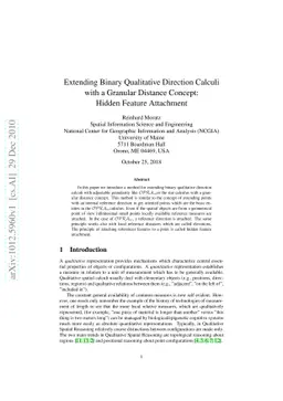 Extending Binary Qualitative Direction Calculi with a Granular Distance
  Concept: Hidden Feature Attachment