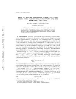 Some Asymptotic Results of Gaussian Random Fields with Varying Mean
  Functions and the Associated Processes