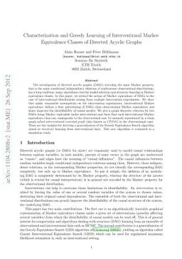 Characterization and Greedy Learning of Interventional Markov
  Equivalence Classes of Directed Acyclic Graphs
