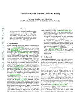 Translation-based Constraint Answer Set Solving