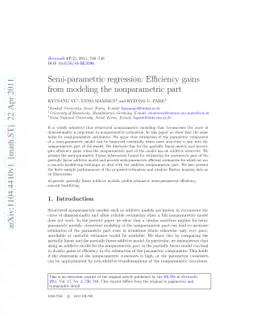 Semi-parametric regression: Efficiency gains from modeling the
  nonparametric part