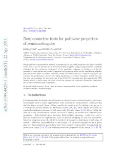 Nonparametric tests for pathwise properties of semimartingales