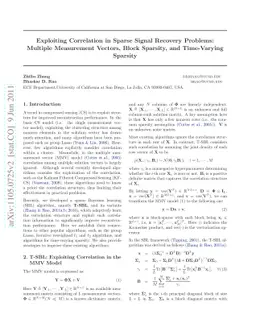Exploiting Correlation in Sparse Signal Recovery Problems: Multiple
  Measurement Vectors, Block Sparsity, and Time-Varying Sparsity