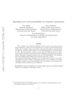 Bounding rare event probabilities in computer experiments