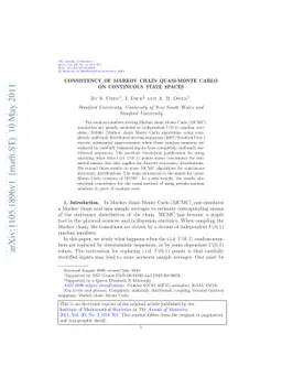 Consistency of Markov chain quasi-Monte Carlo on continuous state spaces