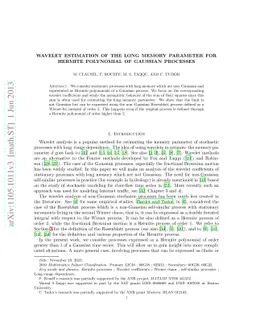 Wavelet estimation of the long memory parameter for Hermite polynomial
  of Gaussian processes