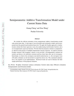 Semiparametric Additive Transformation Model under Current Status Data