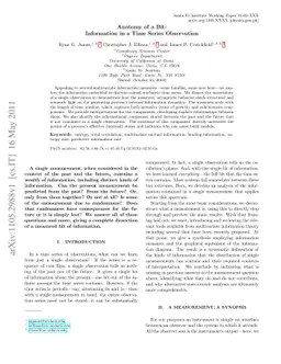 Anatomy of a Bit: Information in a Time Series Observation