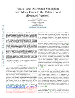 Parallel and Distributed Simulation from Many Cores to the Public Cloud
  (Extended Version)