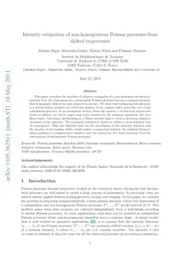Intensity estimation of non-homogeneous Poisson processes from shifted
  trajectories
