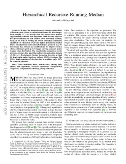 Hierarchical Recursive Running Median