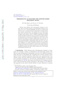 Performance guarantees for individualized treatment rules