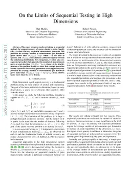 On the Limits of Sequential Testing in High Dimensions