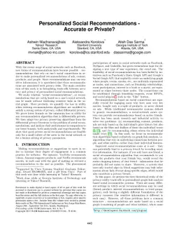 Personalized Social Recommendations - Accurate or Private?