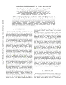Validation of Dunbar's number in Twitter conversations