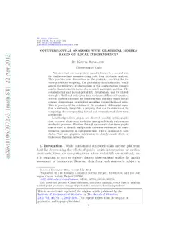Counterfactual analyses with graphical models based on local
  independence