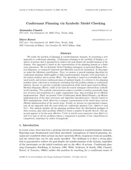 Conformant Planning via Symbolic Model Checking