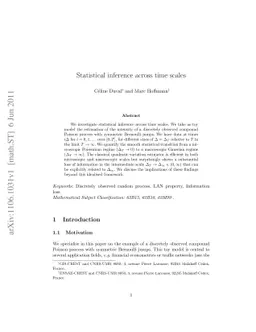 Statistical inference across time scales