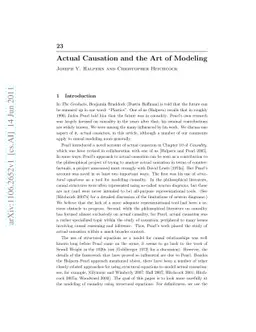 Actual causation and the art of modeling