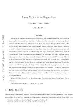 Large Vector Auto Regressions