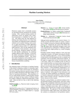 Machine Learning Markets