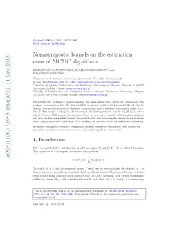 Nonasymptotic bounds on the estimation error of MCMC algorithms