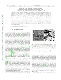 A Replica Inference Approach to Unsupervised Multi-Scale Image
  Segmentation