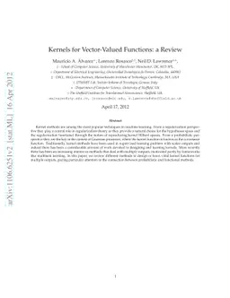 Kernels for Vector-Valued Functions: a Review