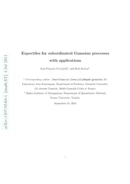 Expectiles for subordinated Gaussian processes with applications