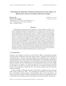Searching for Bayesian Network Structures in the Space of Restricted
  Acyclic Partially Directed Graphs