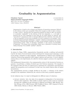 Graduality in Argumentation