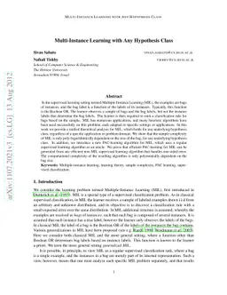 Multi-Instance Learning with Any Hypothesis Class