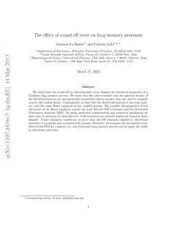The effect of round-off error on long memory processes