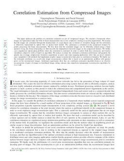 Correlation Estimation from Compressed Images