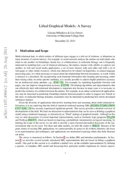 Lifted Graphical Models: A Survey