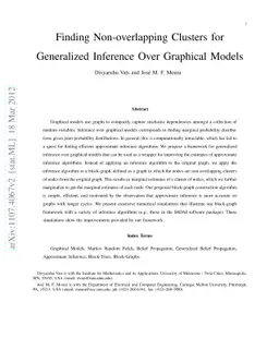 Finding Non-overlapping Clusters for Generalized Inference Over
  Graphical Models