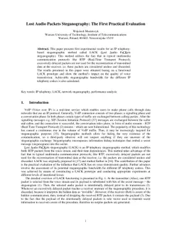 Lost Audio Packets Steganography: The First Practical Evaluation